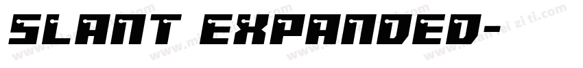 slant expanded字体转换